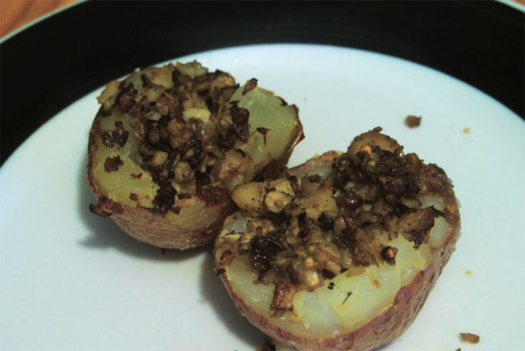 Twice Baked Potatoes with Mushroom Duxelle