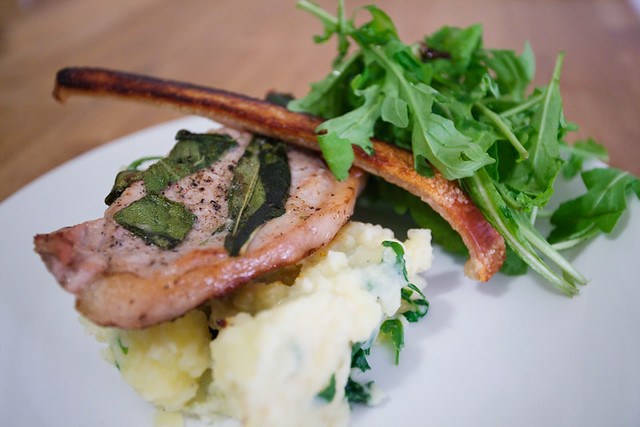 Roasted Pork Chops With Sage And Champ