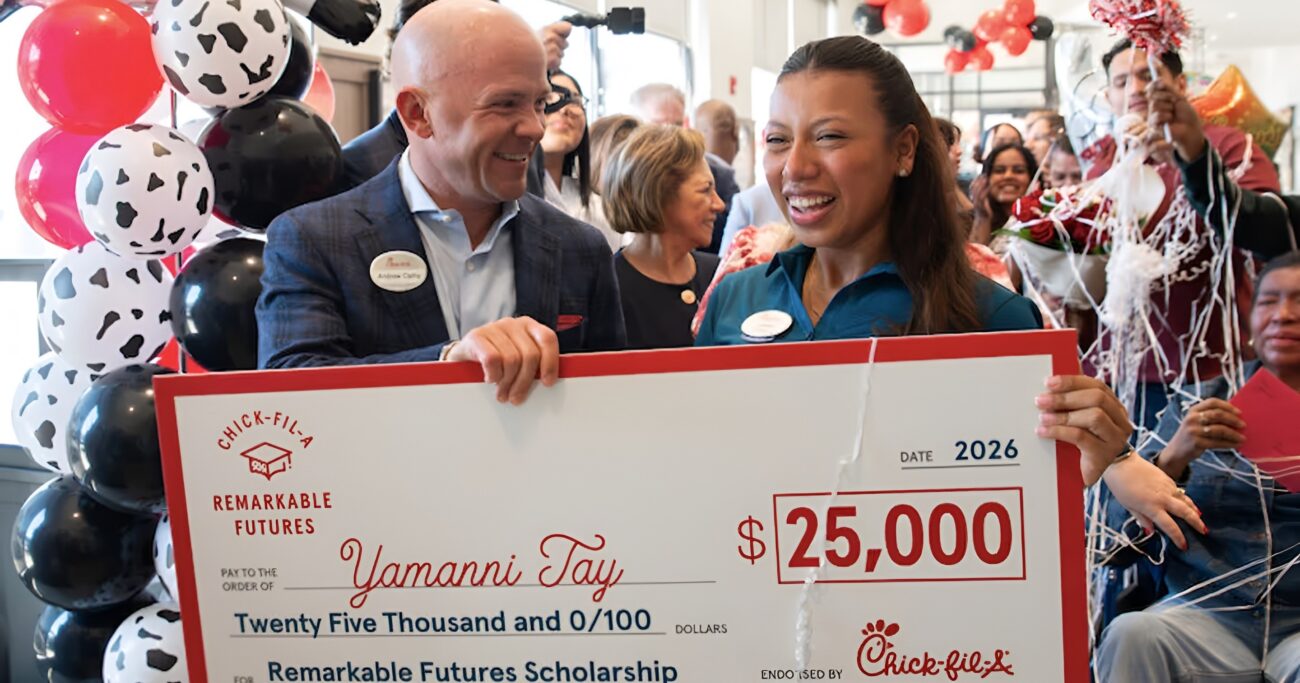 Chick-fil-A CEO Surprises New Jersey Worker With $25K Scholarship