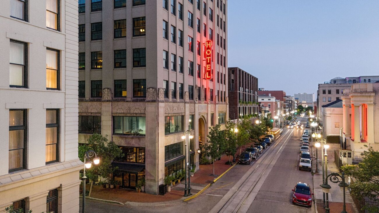 A 1920s Furniture Store Became This Warehouse District Hotel With a Rooftop Pool and a Music Hall 